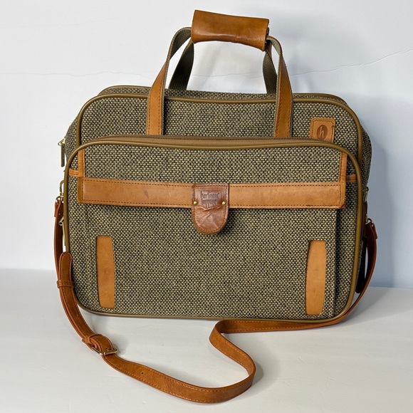 Hartmann Vintage Tweed and Leather Carryon Bag - Picture 1 of 14